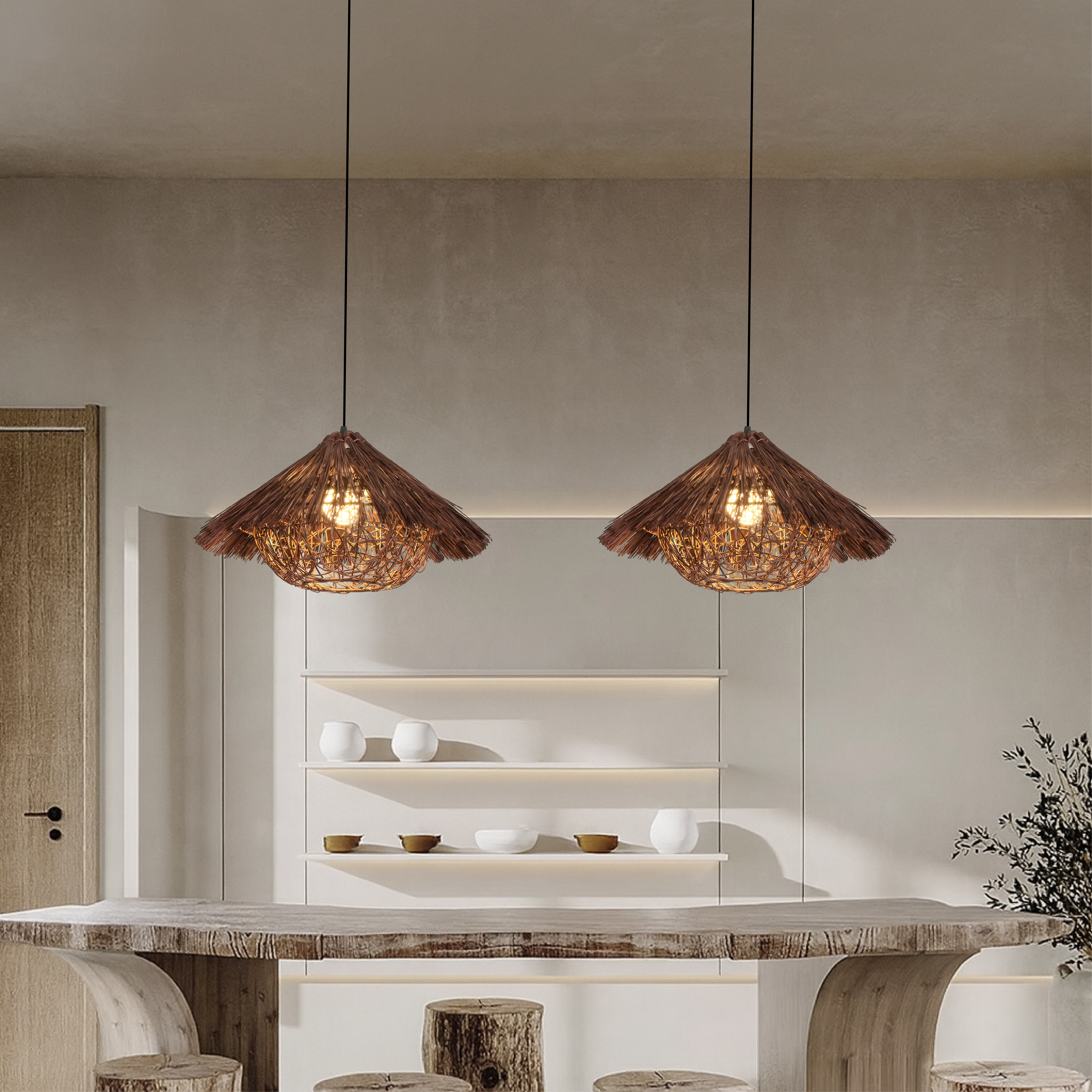 Rattan Bamboo Pendant Light