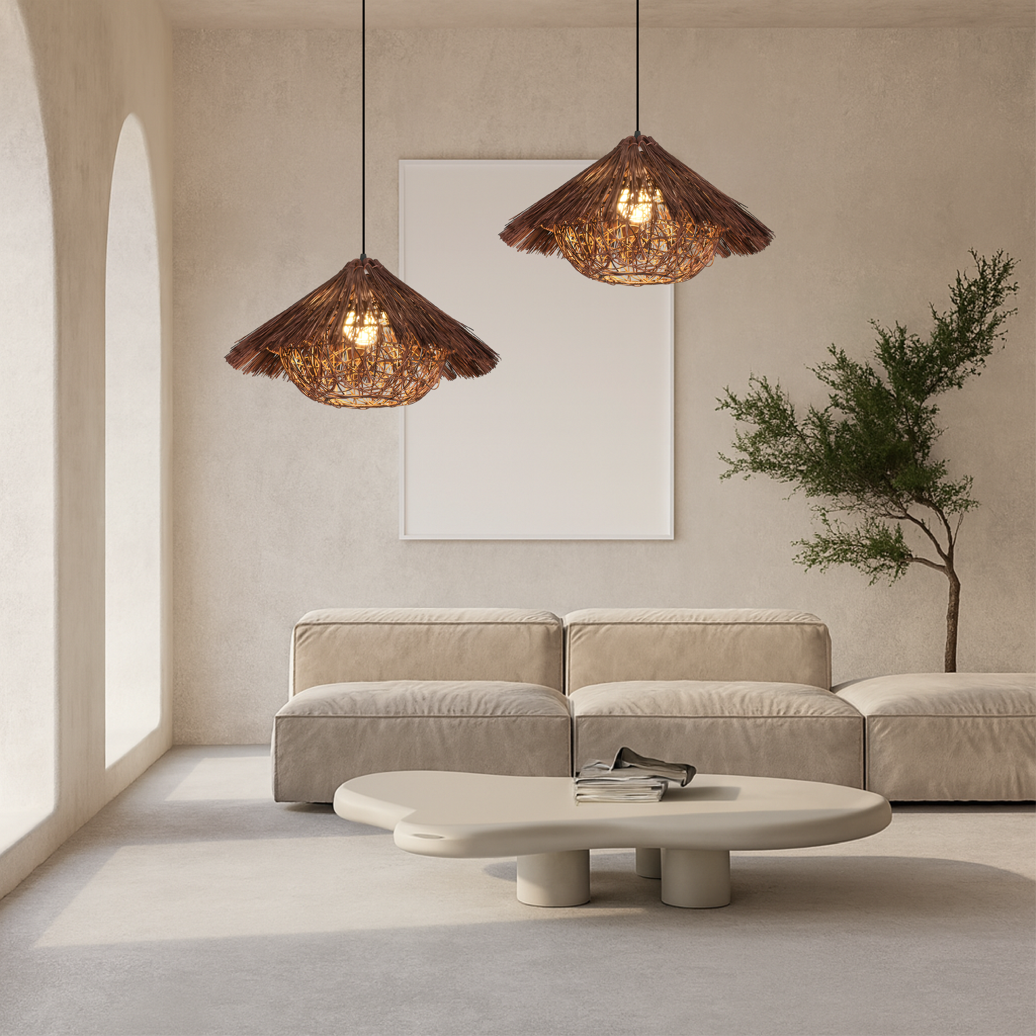 Rattan Bamboo Pendant Light