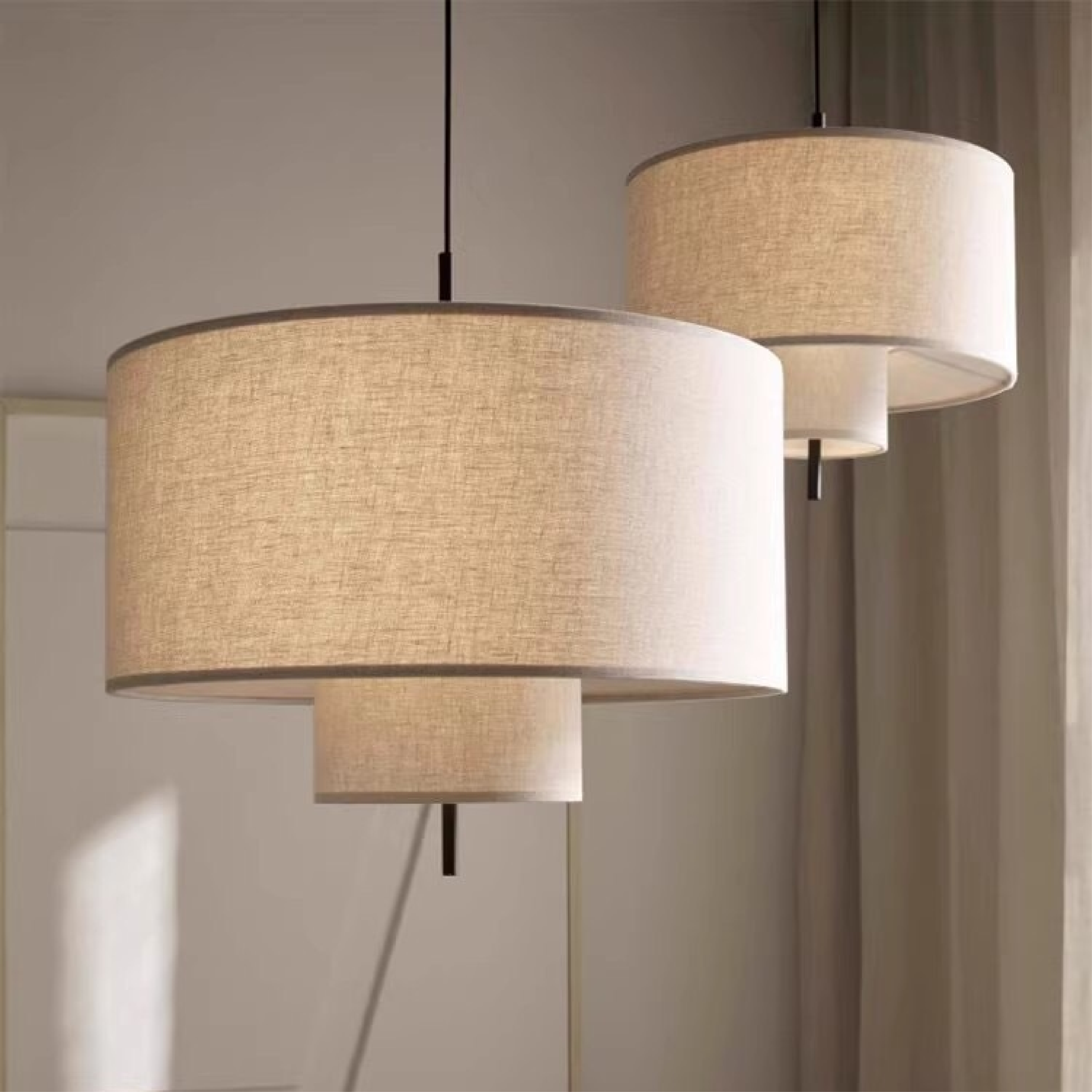 Minimalist Silk Pendant Light