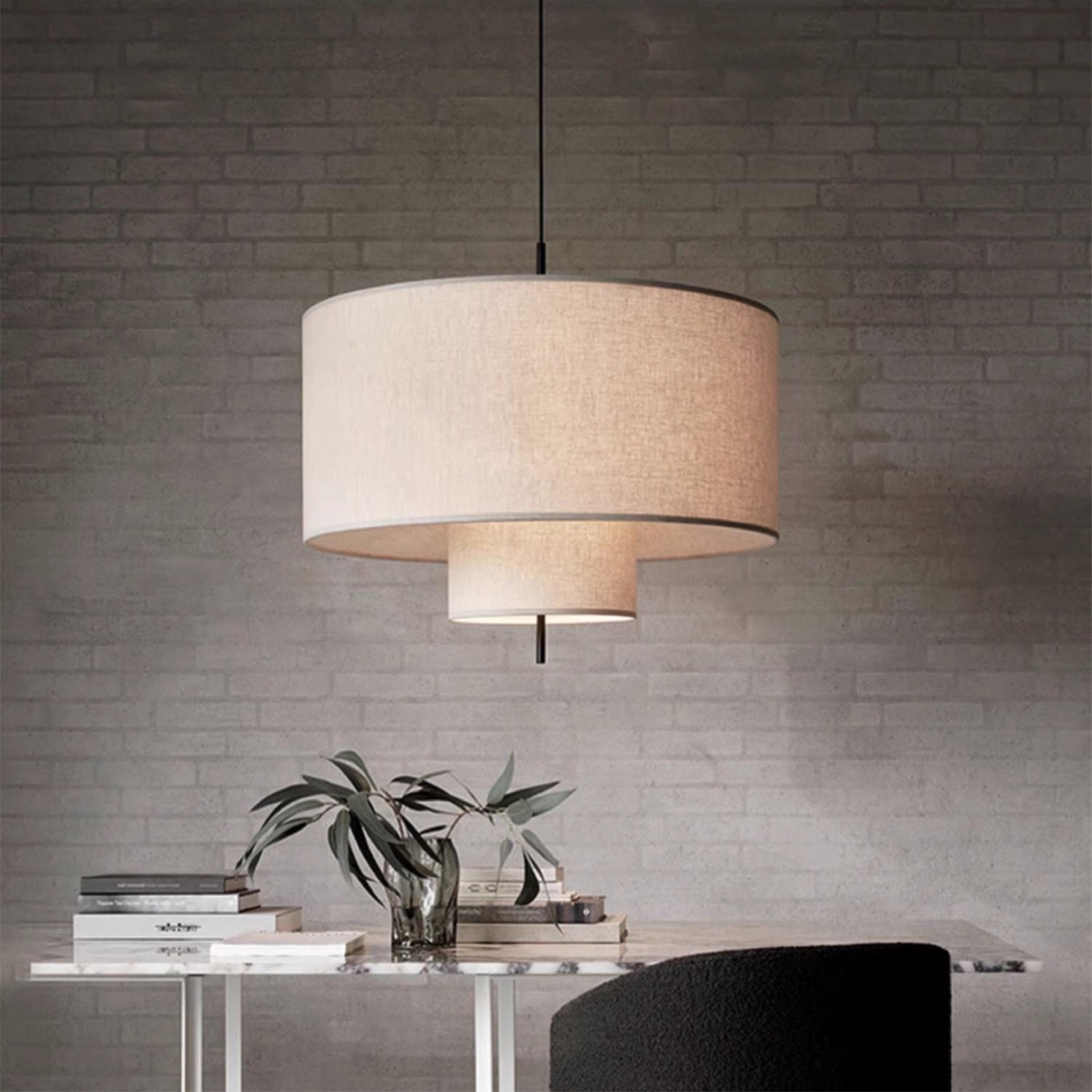 Minimalist Silk Pendant Light