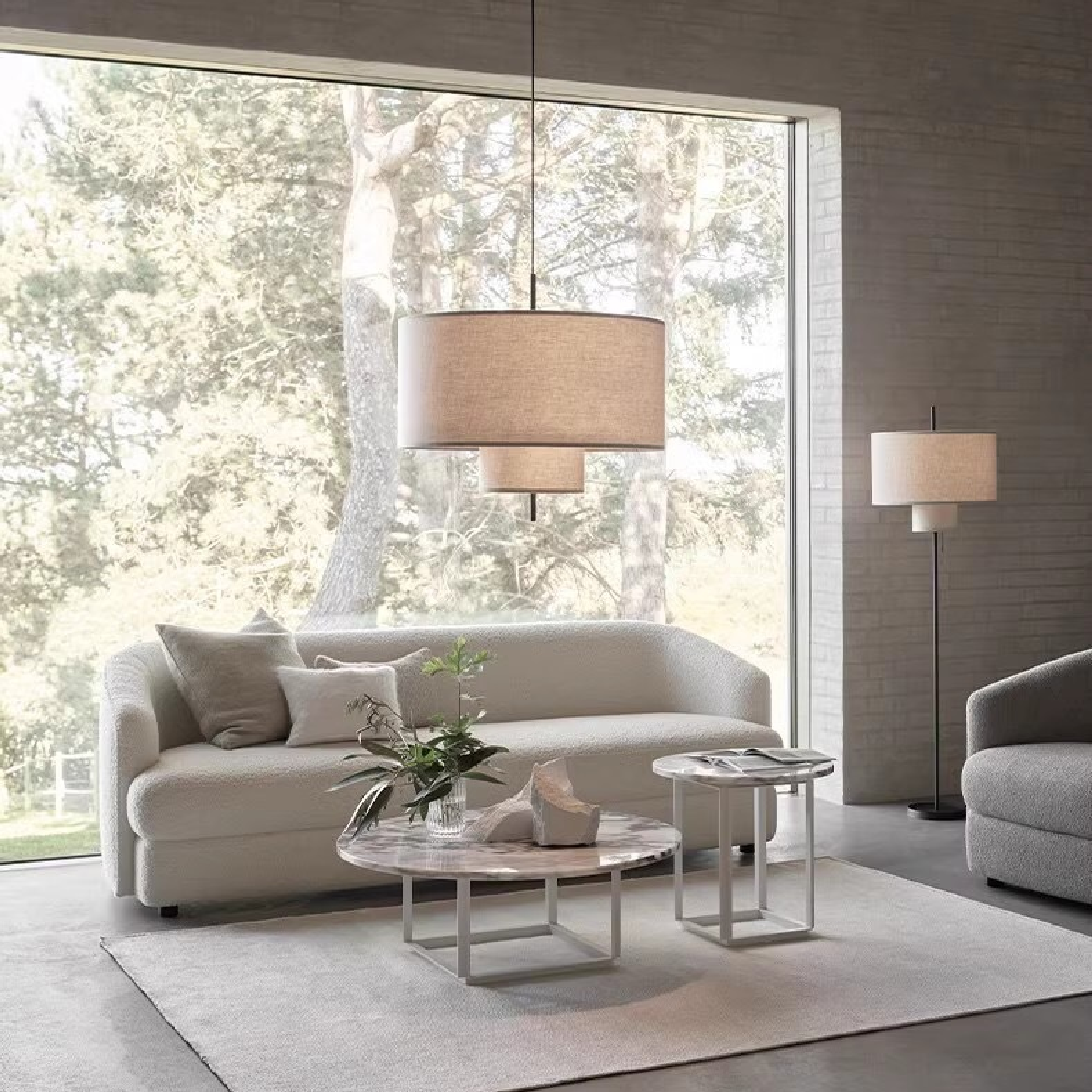 Minimalist Silk Pendant Light