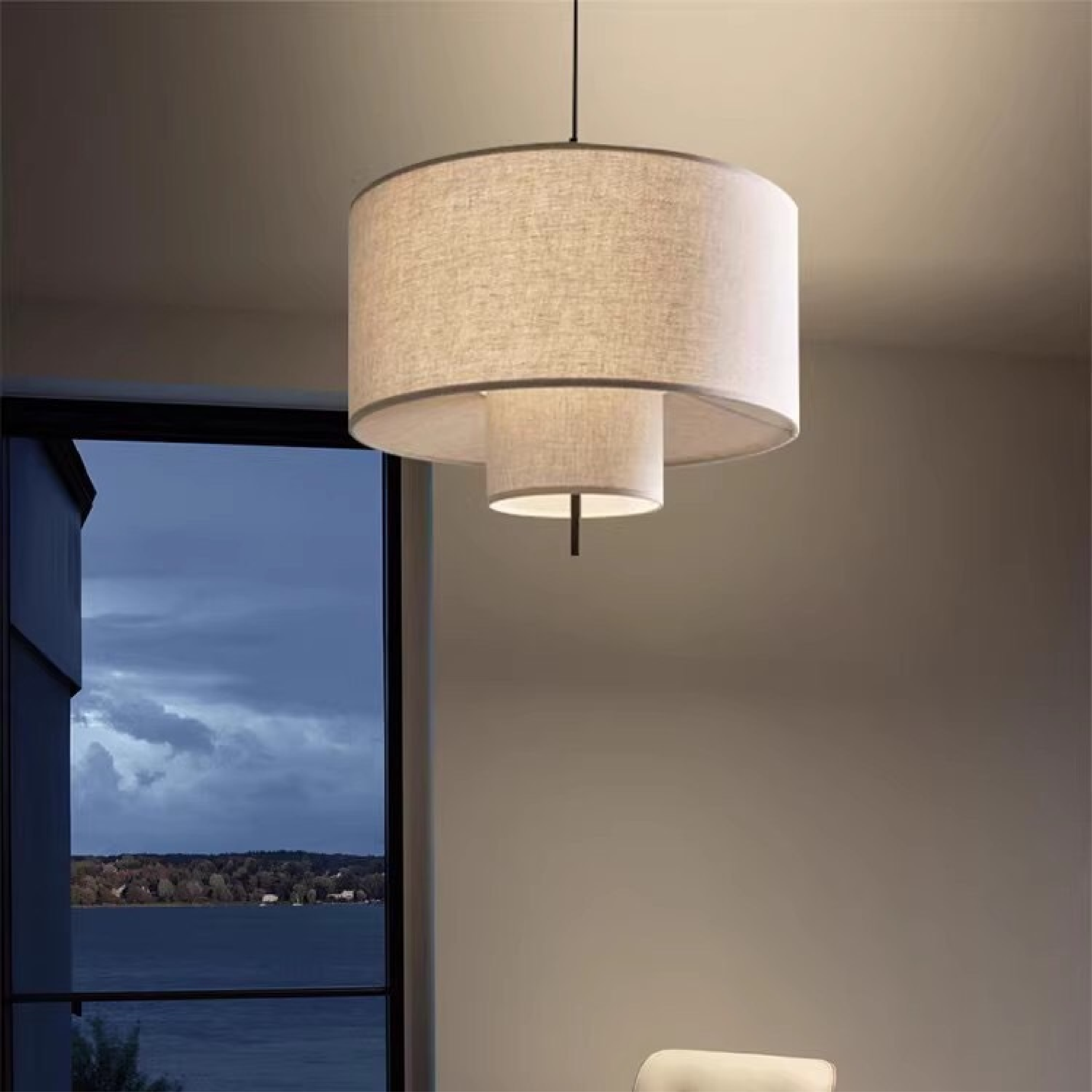Minimalist Silk Pendant Light