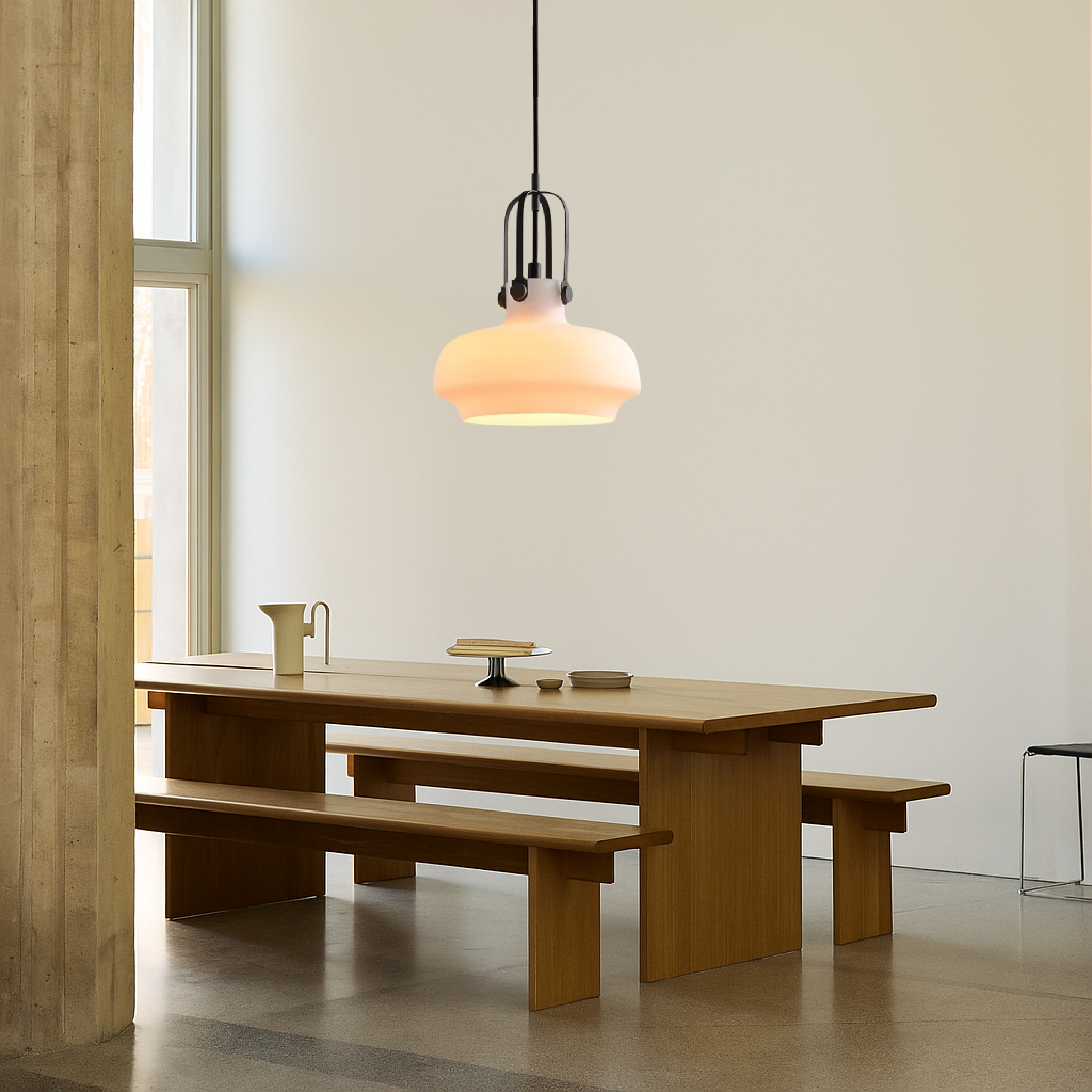 Industrial Vintage Glass Pendant Light