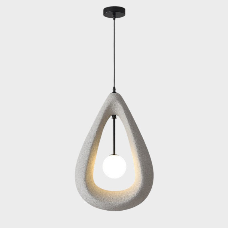Japandi ovale hanglamp