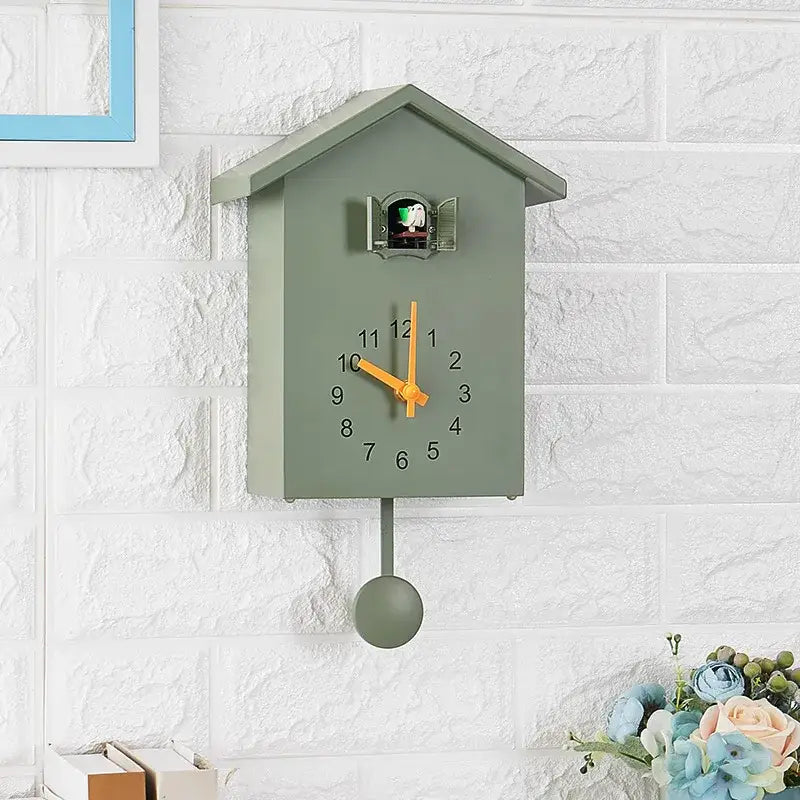 House Shaped Cuckoo Wall Clock with Pendulum