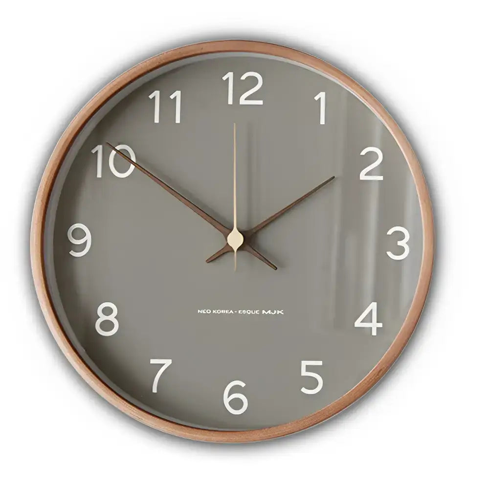 Modern Scandinavian Wood Frame Wall Clock