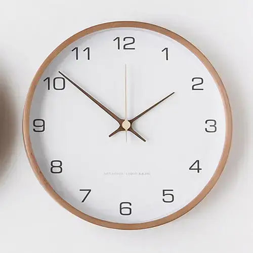 Modern Scandinavian Wood Frame Wall Clock