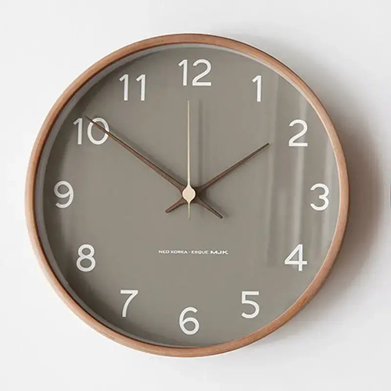 Modern Scandinavian Wood Frame Wall Clock