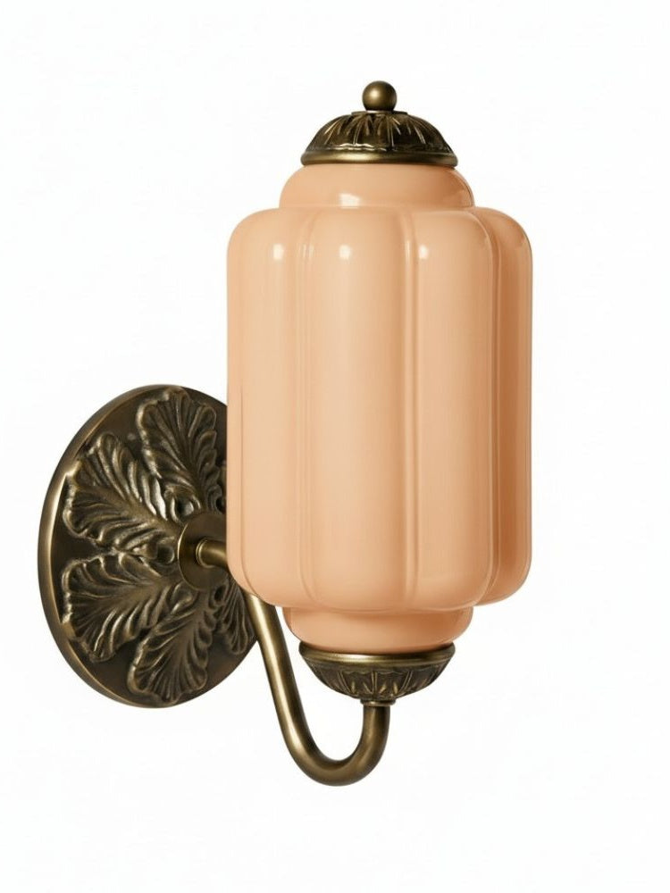 Vintage Milk Glass Wall Sconce Light