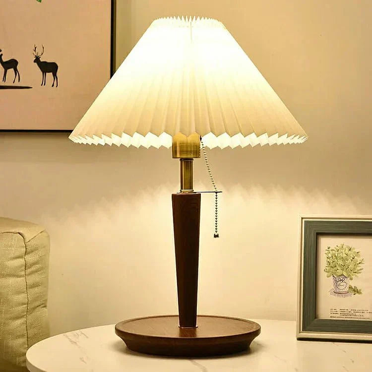 Vintage Wooden Table Lamp