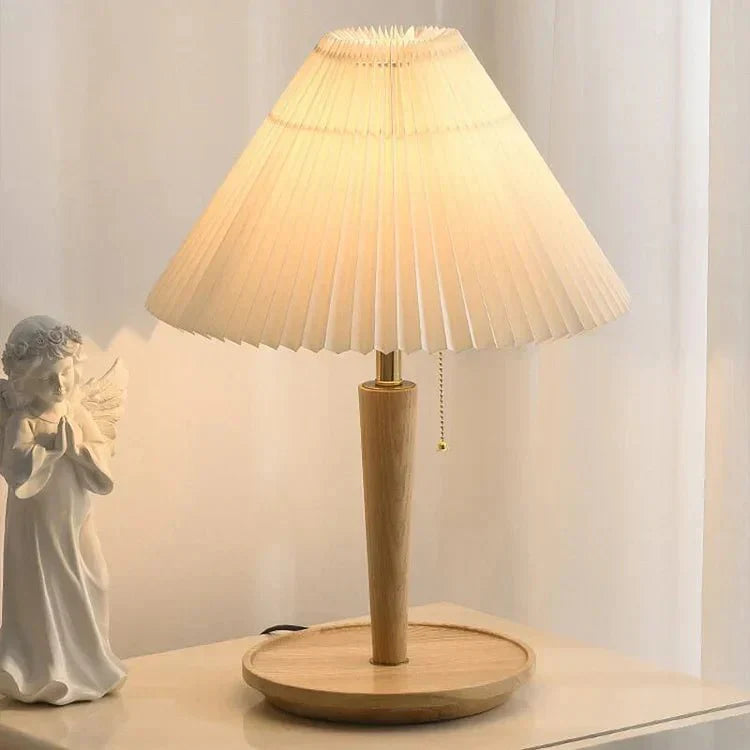 Vintage Wooden Table Lamp