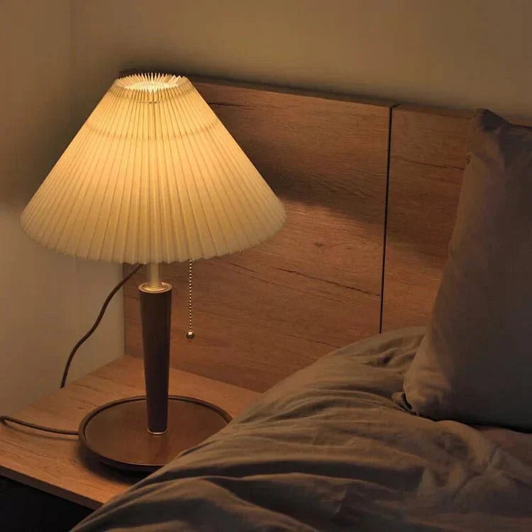 Vintage Wooden Table Lamp