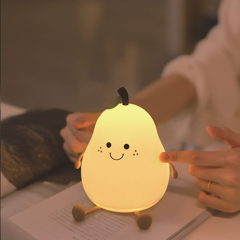 Pear Shaped Night Light With Soft Adjustable Glow
