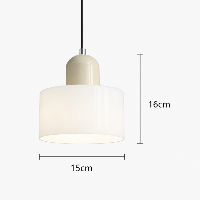 Gekleurde glazen Bauhaus pendantlamp