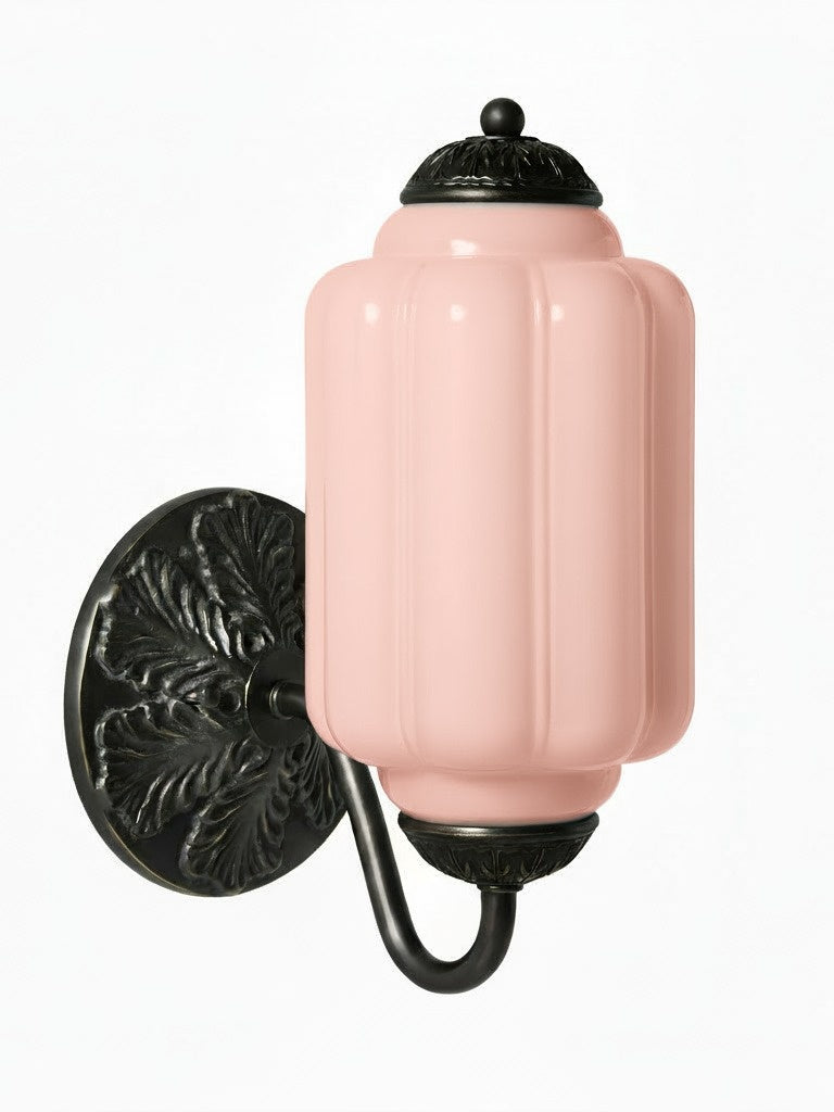 Vintage Milk Glass Wall Sconce Light