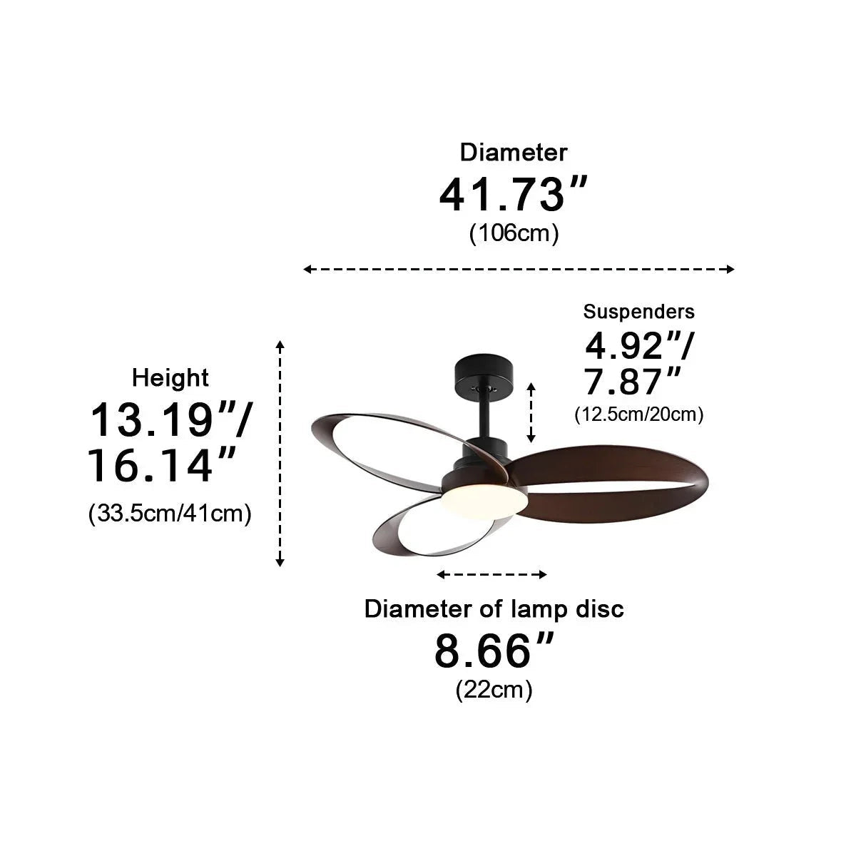 Modern Ceiling Fan with Dimmable LED Light 10