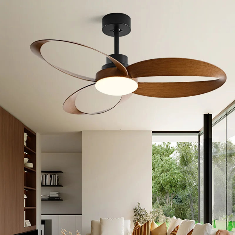 Modern Ceiling Fan with Dimmable LED Light 2