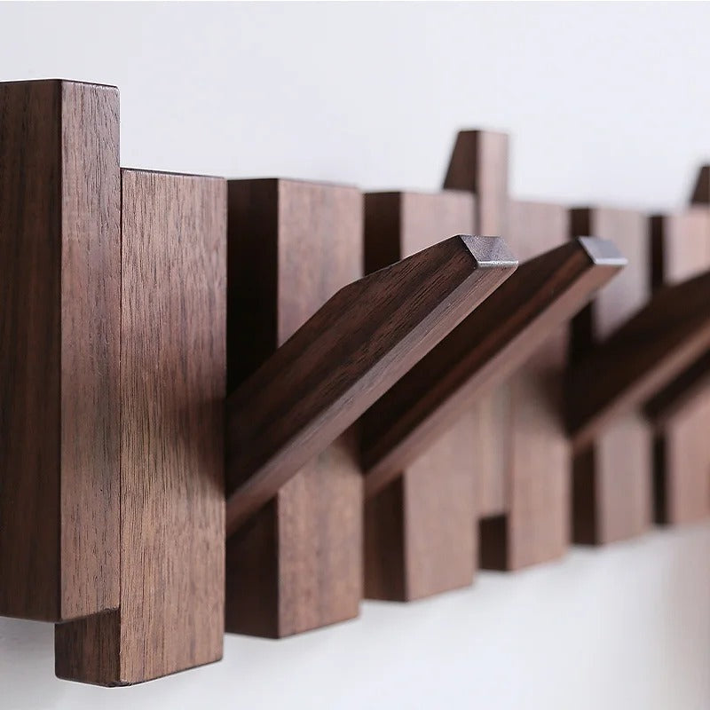 Wooden Coat Rack with Piano Design 2