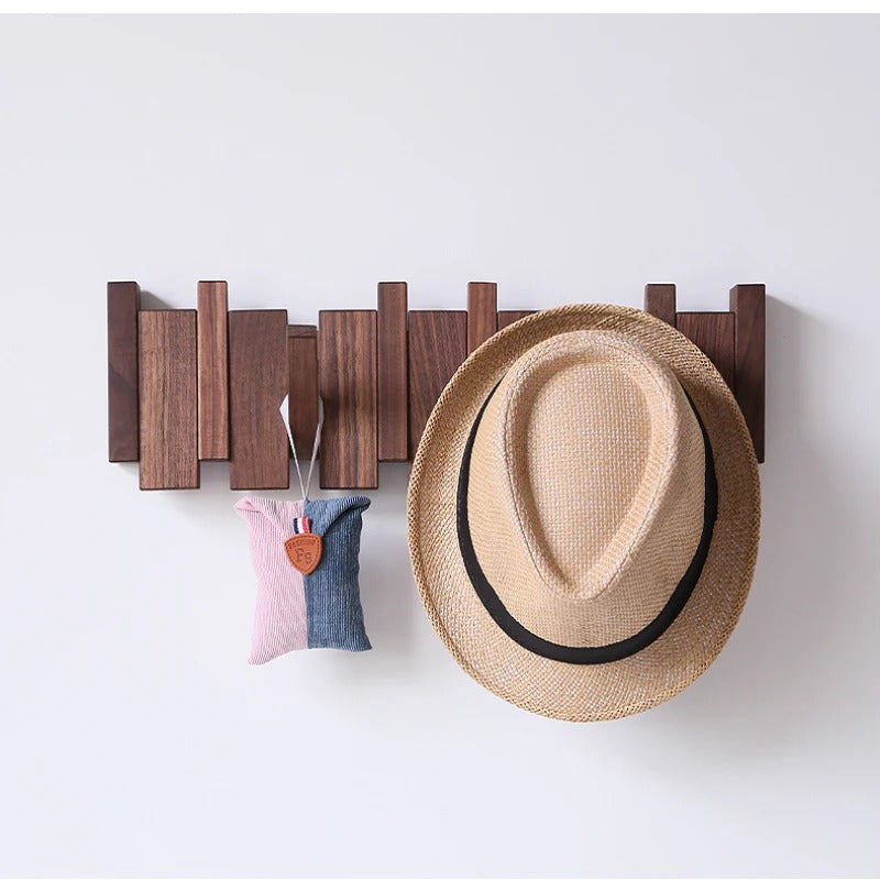 Wooden Coat Rack with Piano Design 3
