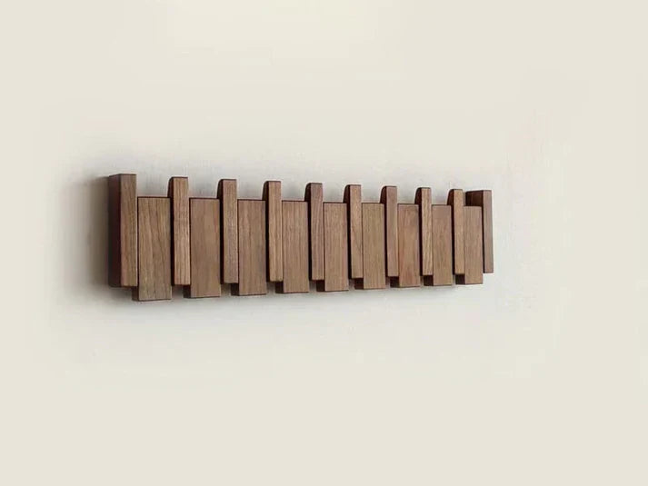 Wooden Coat Rack with Piano Design 5
