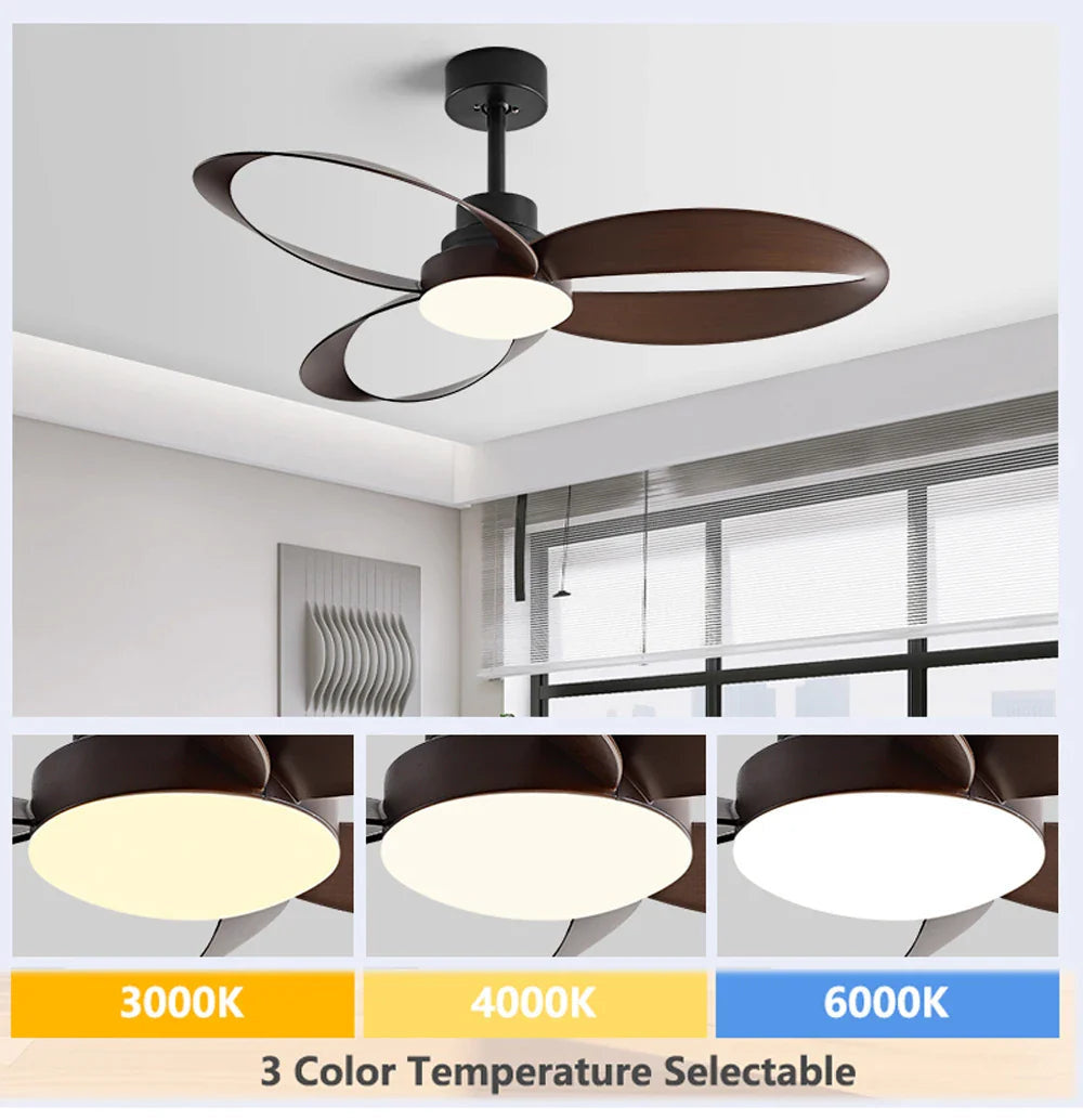 Modern Ceiling Fan with Dimmable LED Light 6