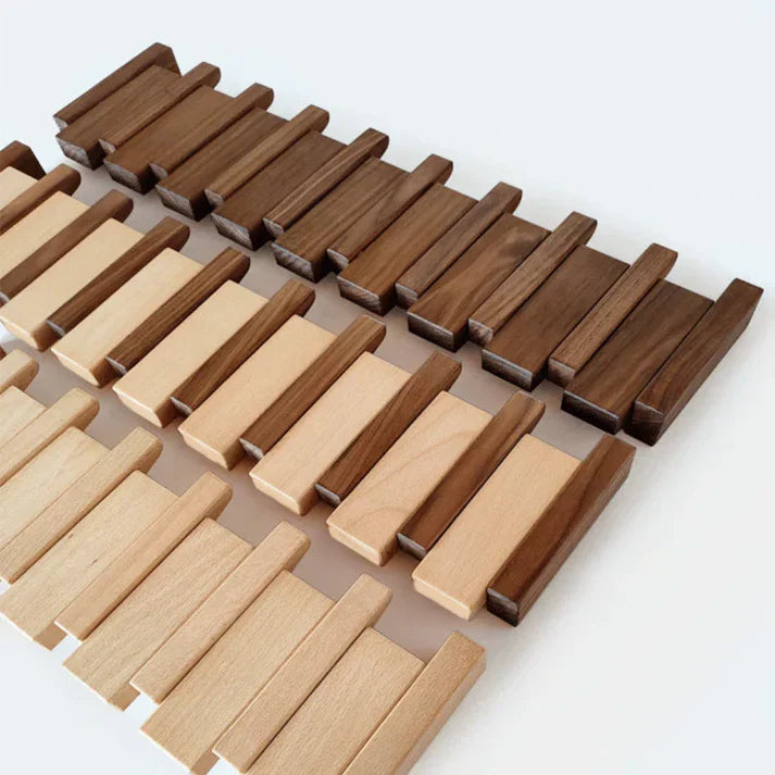 Wooden Coat Rack with Piano Design 7