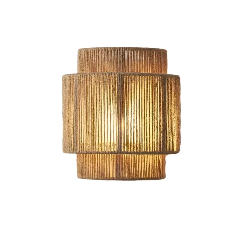Handwoven Rattan Bamboo Wall Light