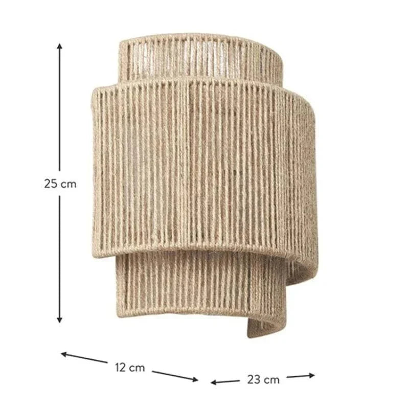 Handwoven Rattan Bamboo Wall Light
