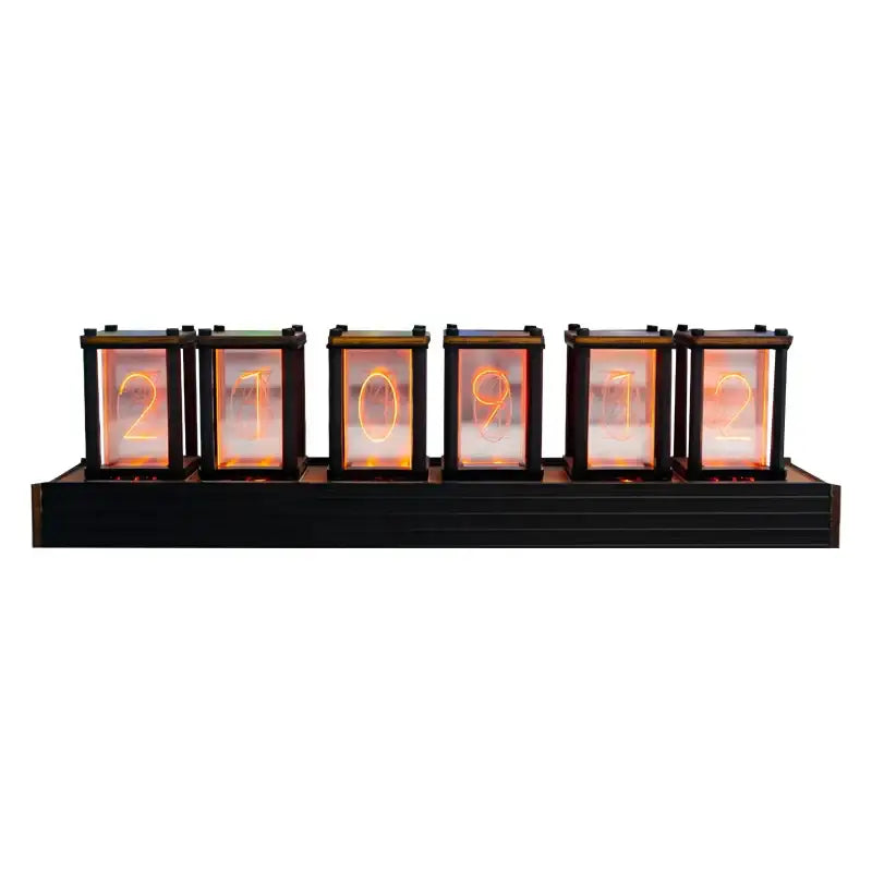 Retro Style Nixie Tube Table Clock with Six Digit Display