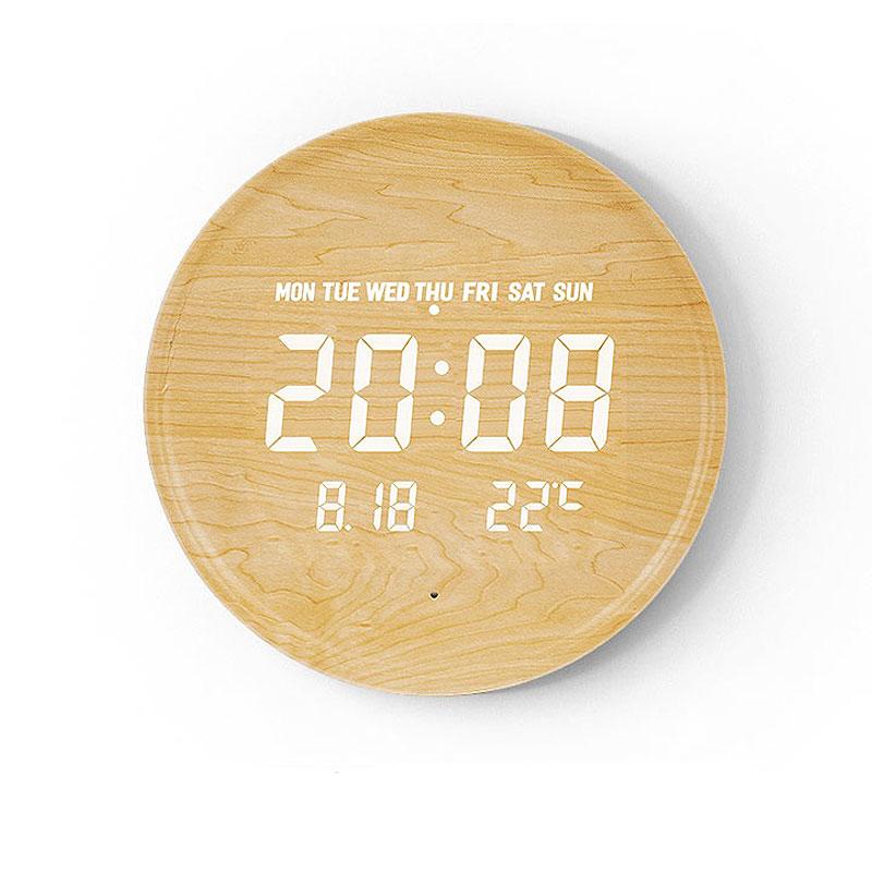 Scandinavian Digital Wall Clock With LED Display And USB Power