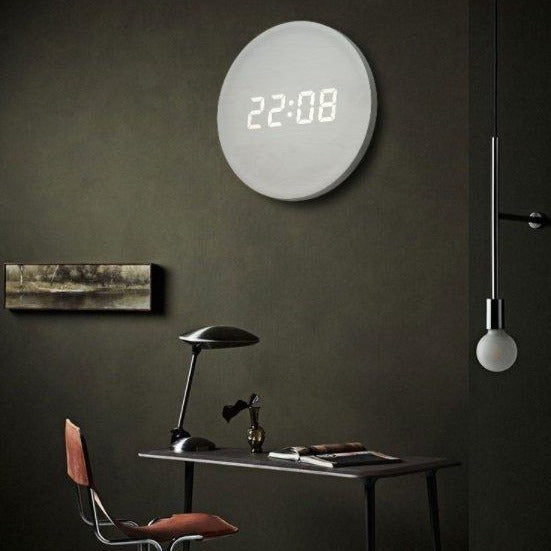 Scandinavian Digital Wall Clock With LED Display And USB Power