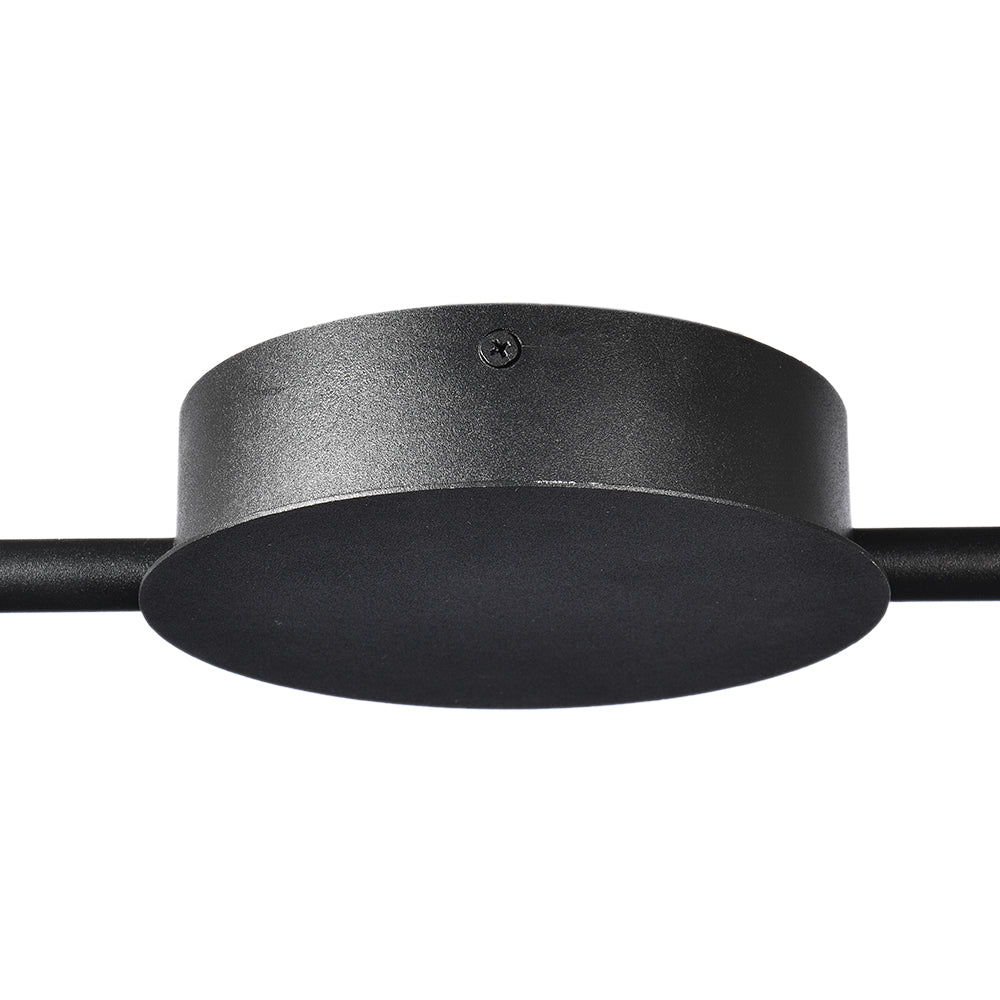 Suspension linéaire moderne noire à LED à intensité variable