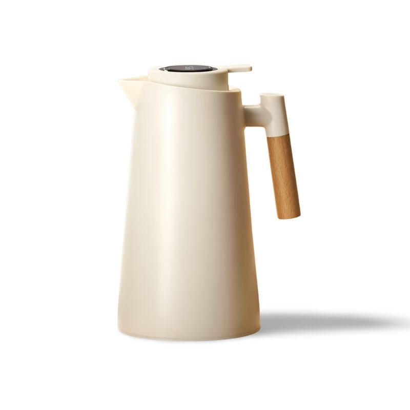 Thermal Jug With LED Temperature Display And Wooden Handle
