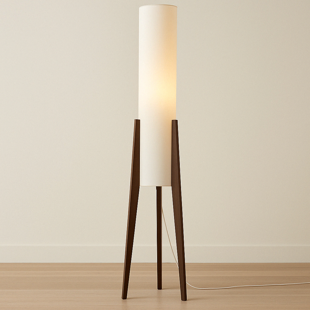 Solid Walnut Floor Lamp