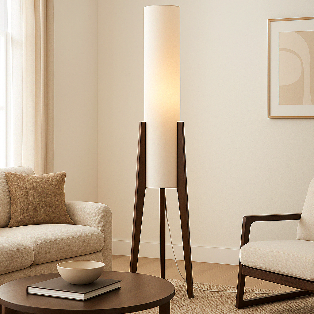 Solid Walnut Floor Lamp