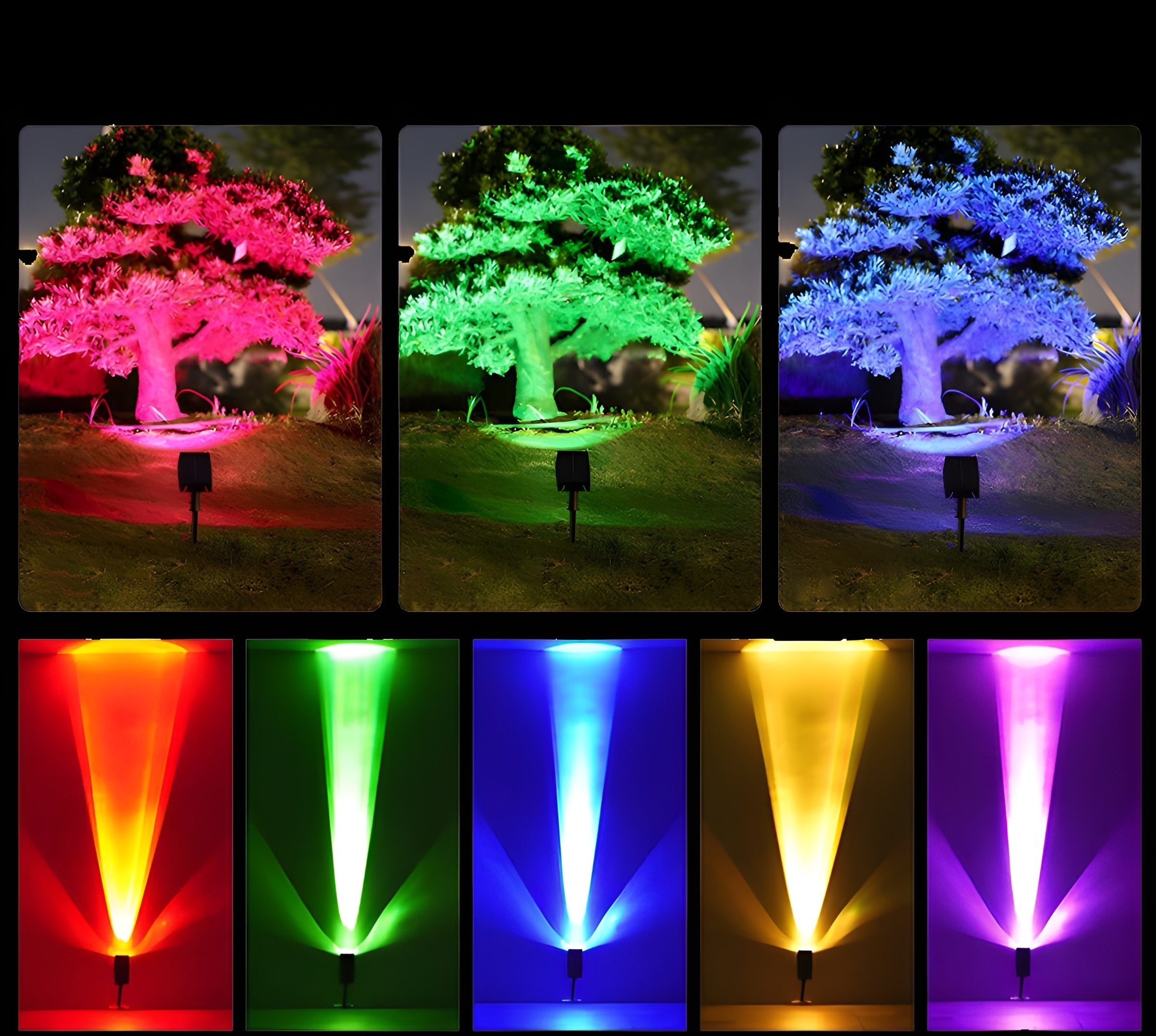 Solar Outdoor Spot Light Adjustable Head Garden Light