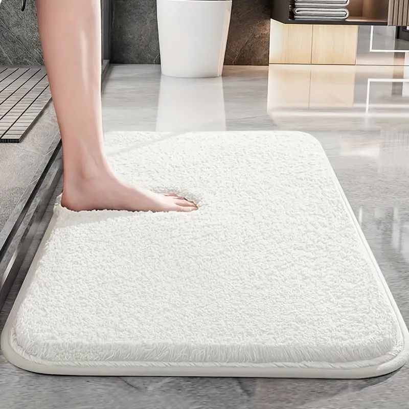 Soft Anti Slip Bath Mat Plush Bathroom Rug Quick Dry