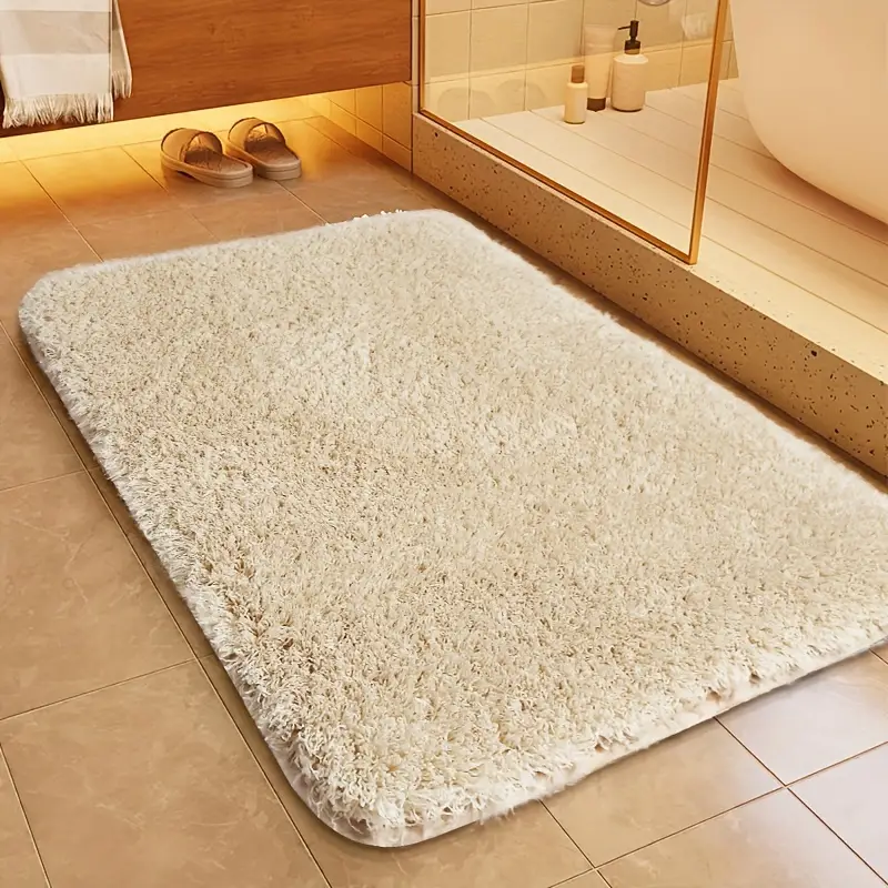 Soft Anti Slip Bath Mat Plush Bathroom Rug Quick Dry