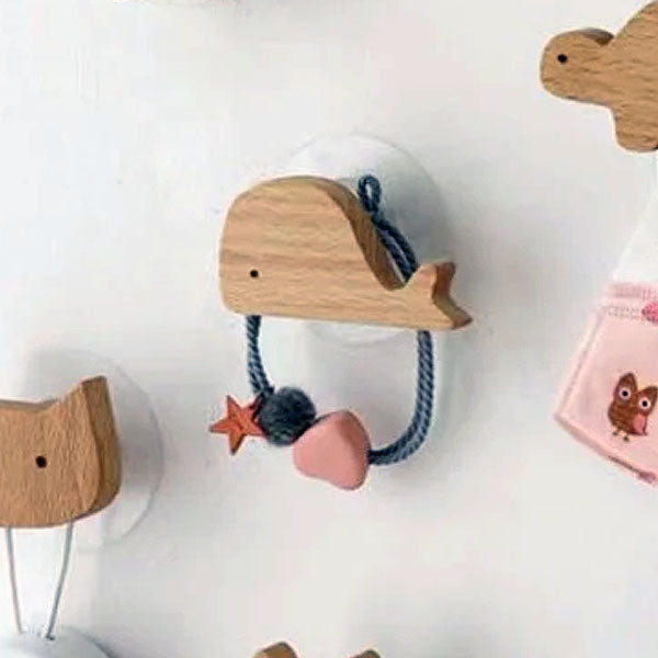 Wooden Animal Wall Hooks Coat Adhesive Hook Rack