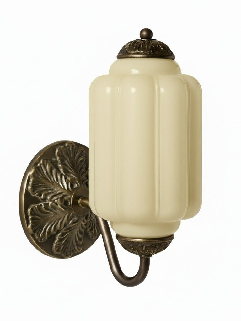 Vintage Milk Glass Wall Sconce Light
